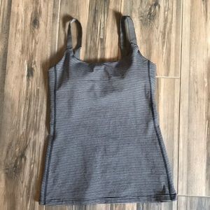 Lululemon Gray/Black Striped Tank 6